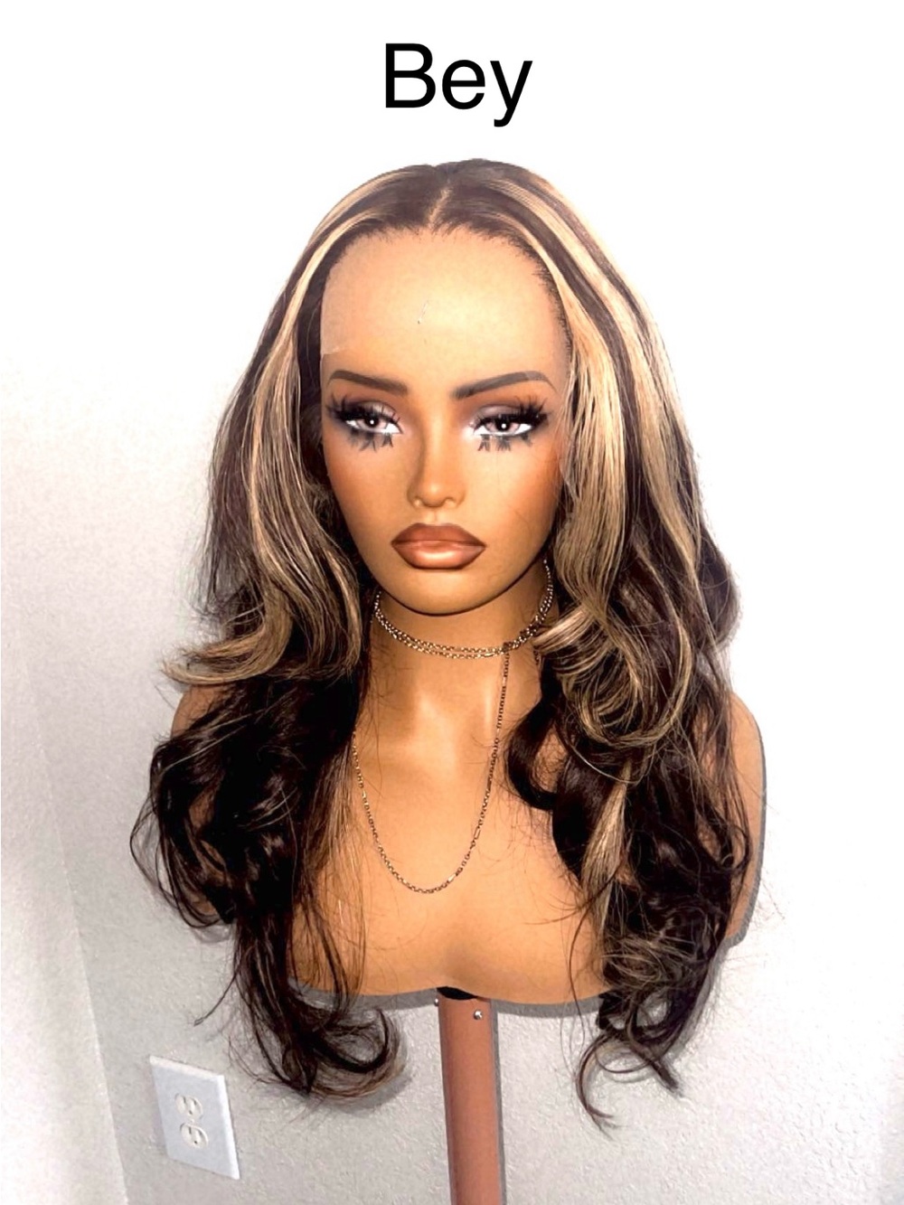 30 inch Brown & Blonde Highlight body Wave Wig - Women Hair